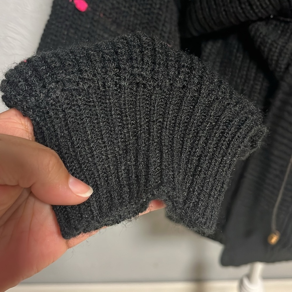 Shein Curve 2x Open Style Cardigan With Statement… - image 3